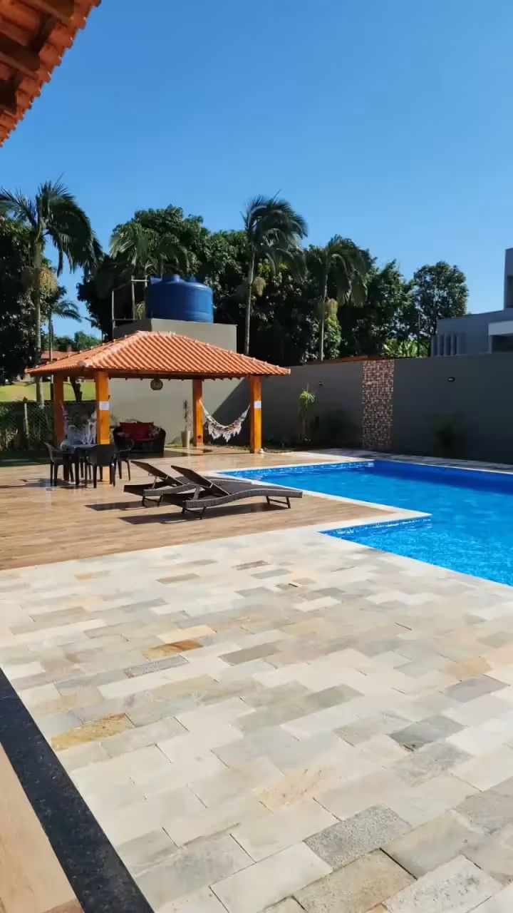Recanto Mahallo em Londrina, PR - Capacidade para 100 pessoas - Com piscina, churrasqueira_coberta